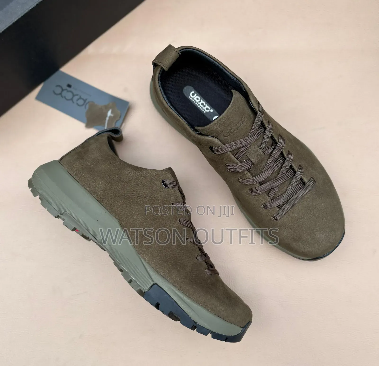 5 Colours Ecco Brand Men's Leather Shoes MATERIALS ORIGINAL