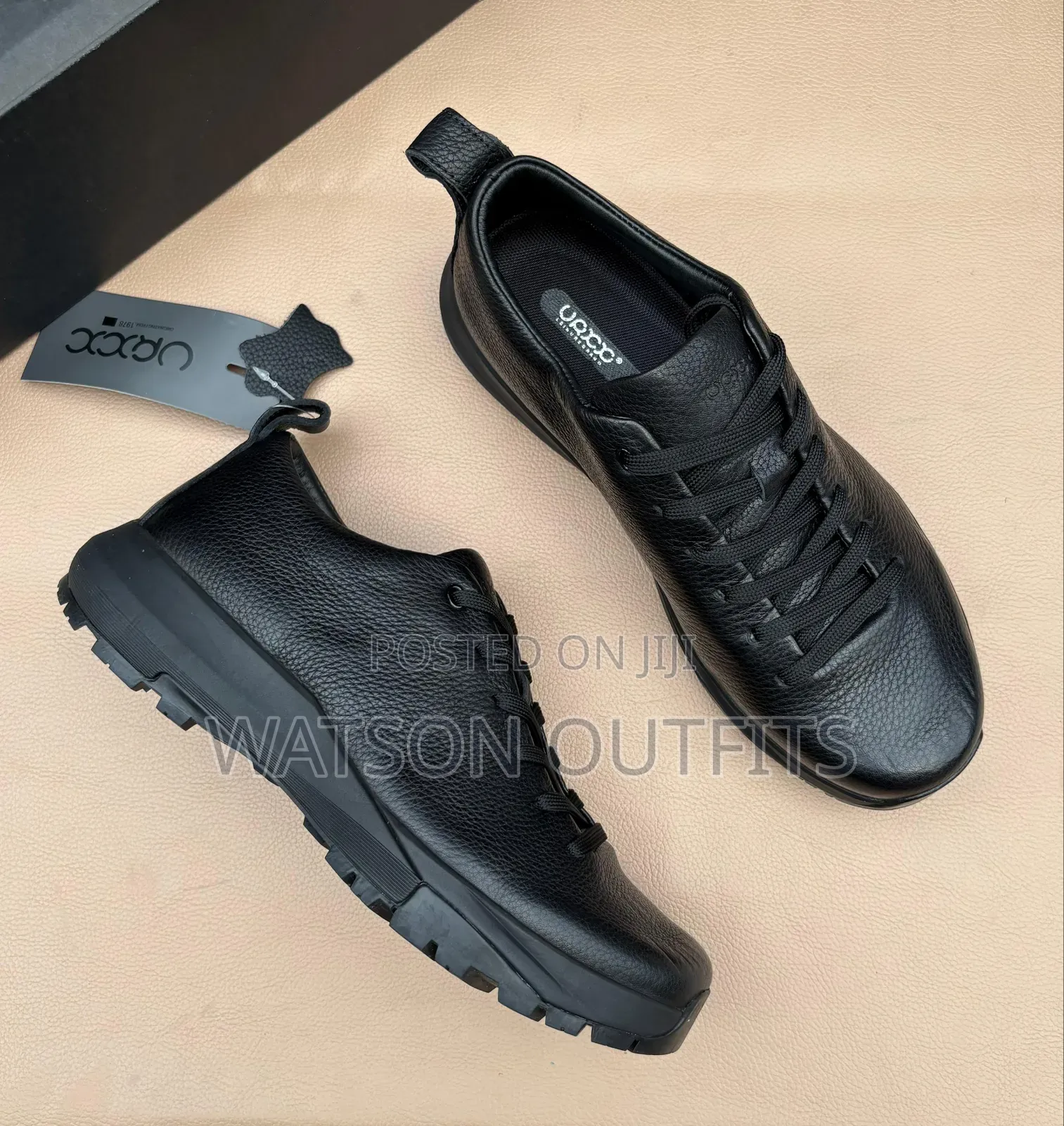 5 Colours Ecco Brand Men's Leather Shoes MATERIALS ORIGINAL