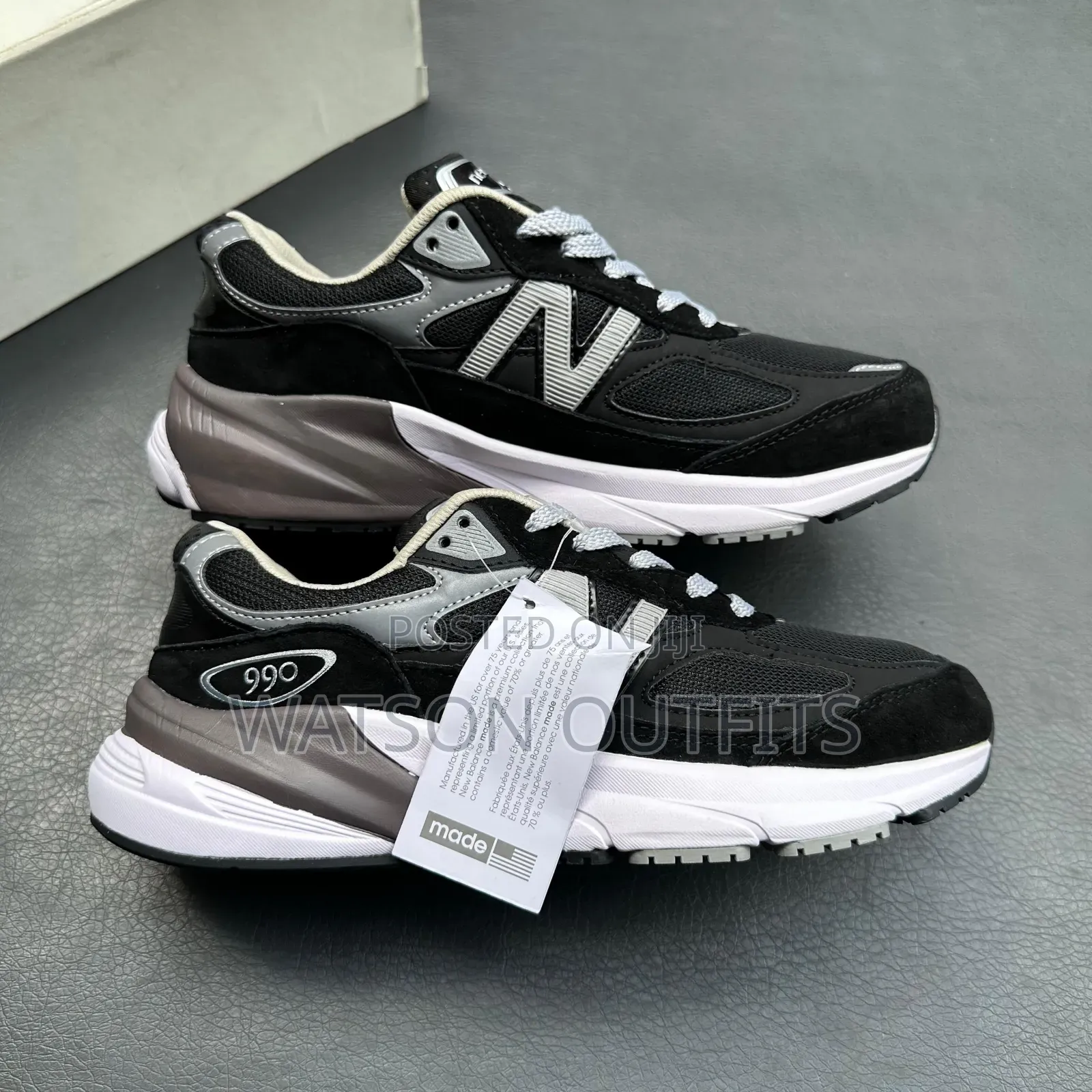 990 Nb or New Balance Men's Leather Sneakers Classic Footwears