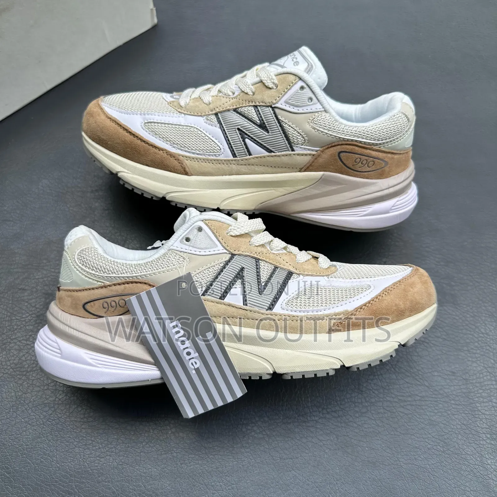 990 Nb or New Balance Men's Leather Sneakers Classic Footwears