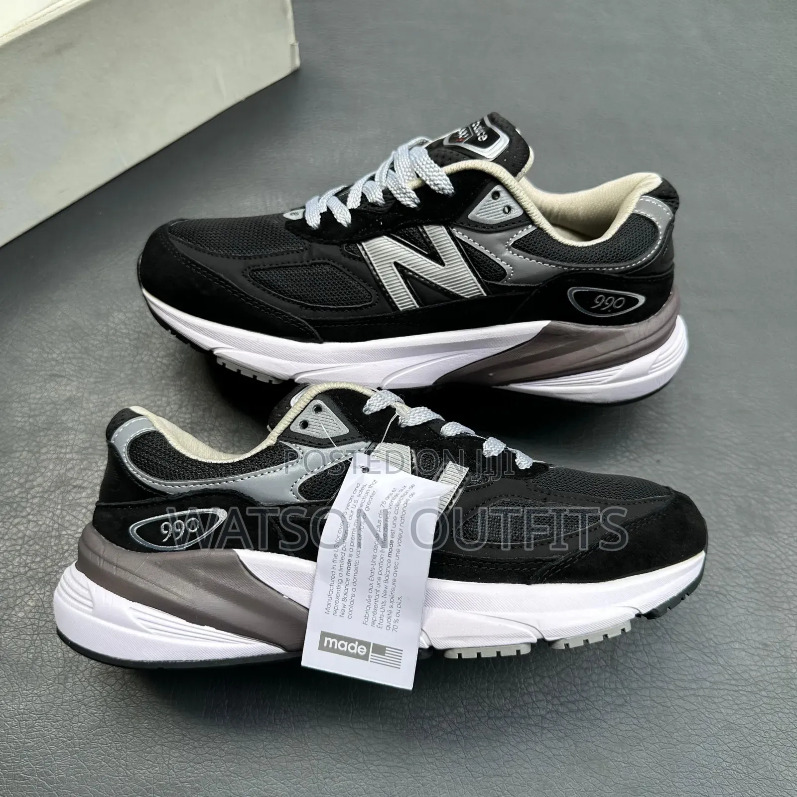 990 Nb or New Balance Men's Leather Sneakers Classic Footwears
