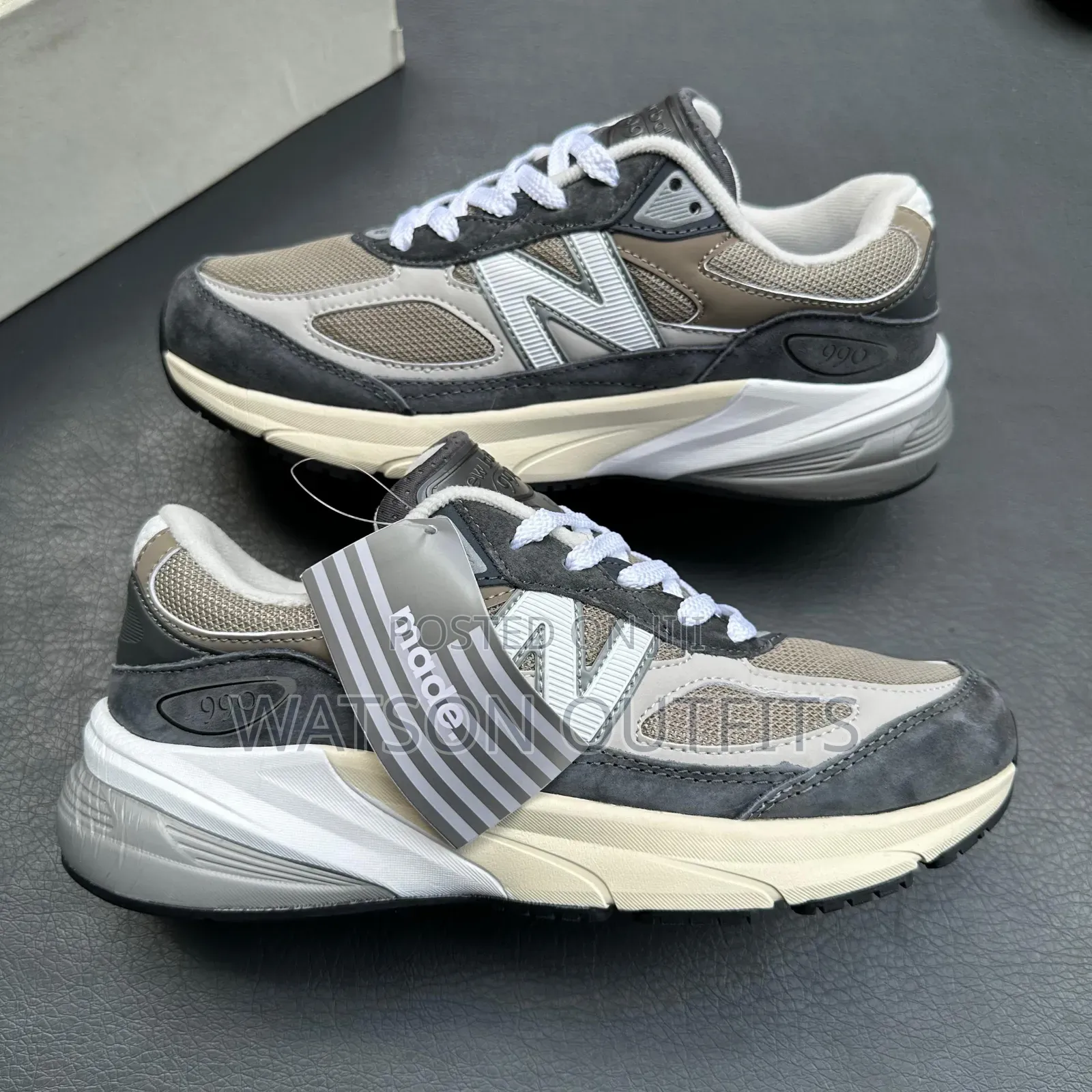 990 Nb or New Balance Men's Leather Sneakers Classic Footwears