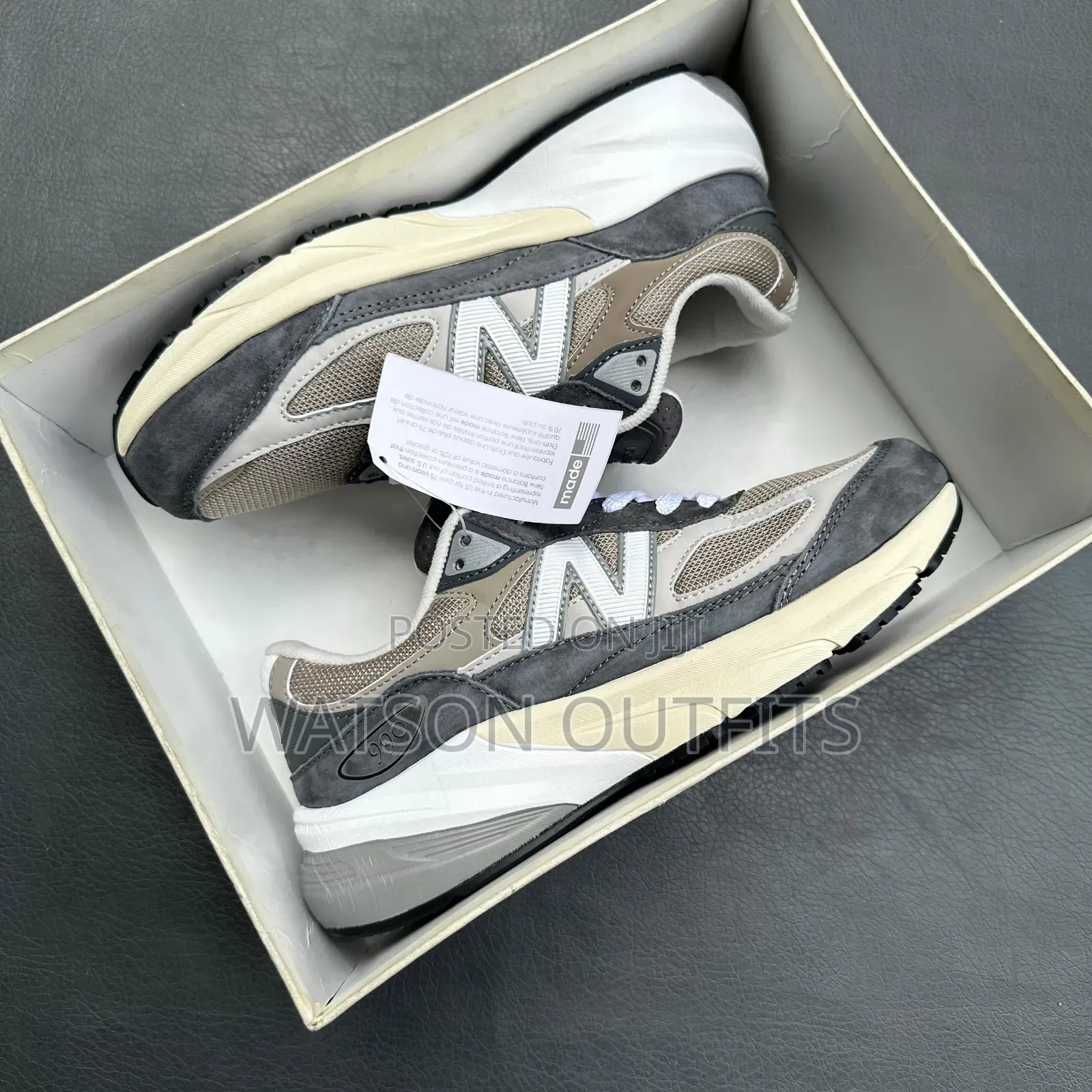 990 Nb or New Balance Men's Leather Sneakers Classic Footwears