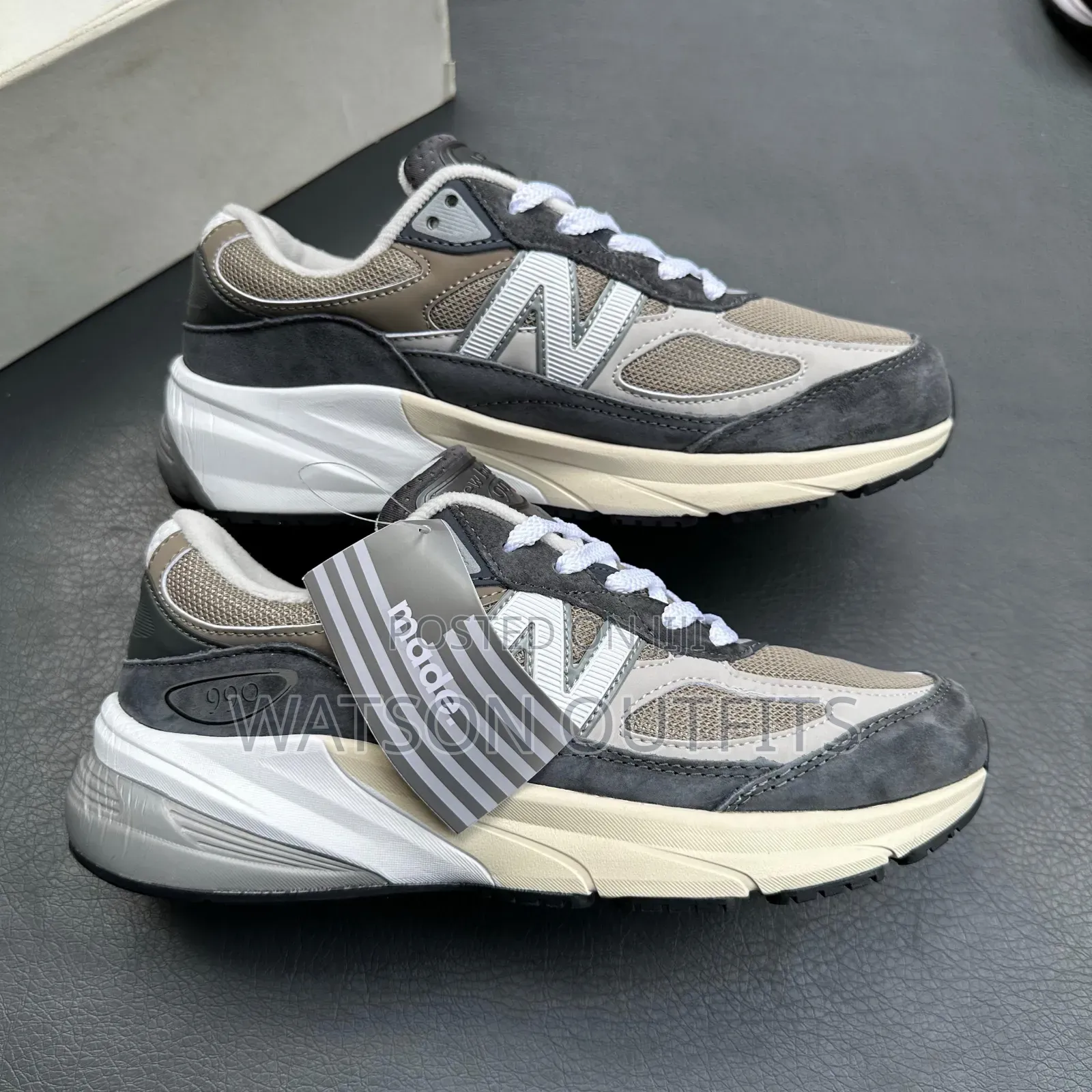 990 Nb or New Balance Men's Leather Sneakers Classic Footwears