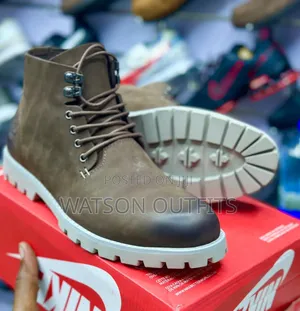 5 Colours Men's Leather Boots or BUTI ZA LEATHER MATERIALS