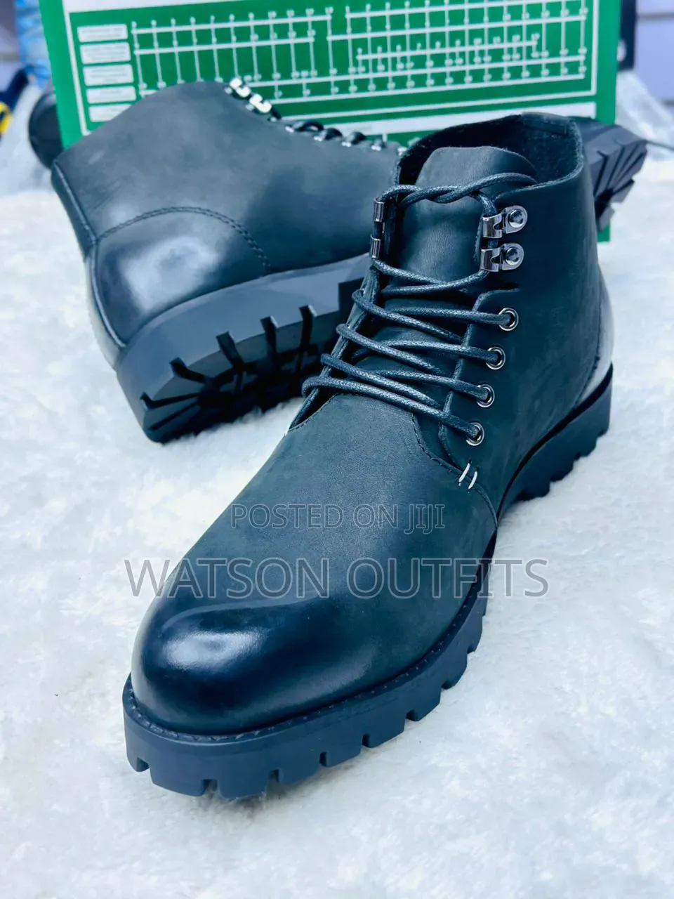 5 Colours Men's Leather Boots or BUTI ZA LEATHER MATERIALS