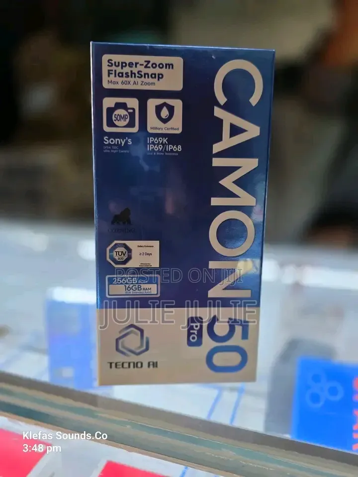 New Tecno Camon 50 Pro 256 GB Silver