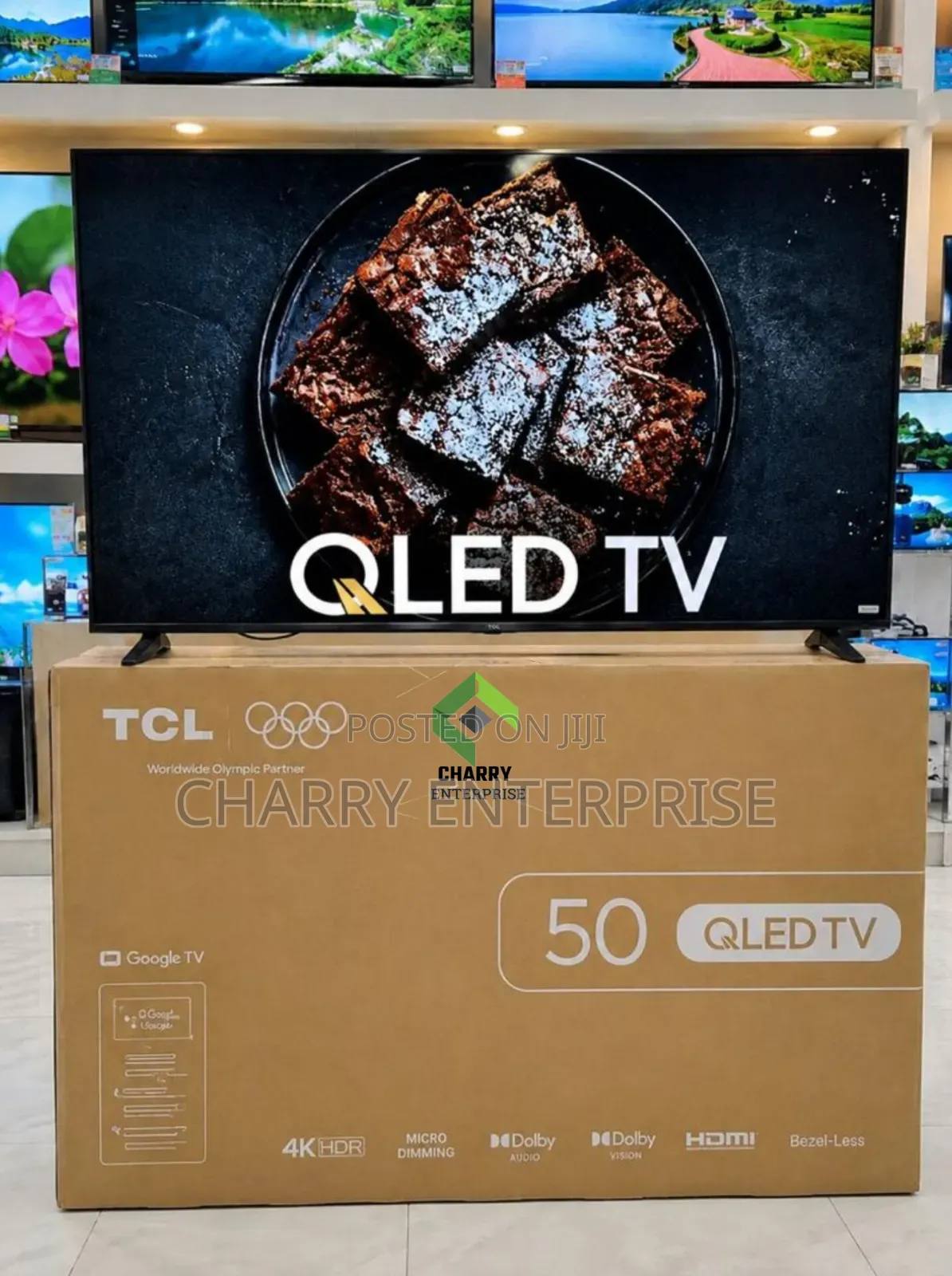 TCL Smart Qled TV Inch 50 4K HDR Google TV 
Dolby Audio 
Dolby Vision