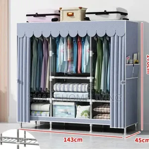 Portable Fabric Wardrobe Closet 3 Doors