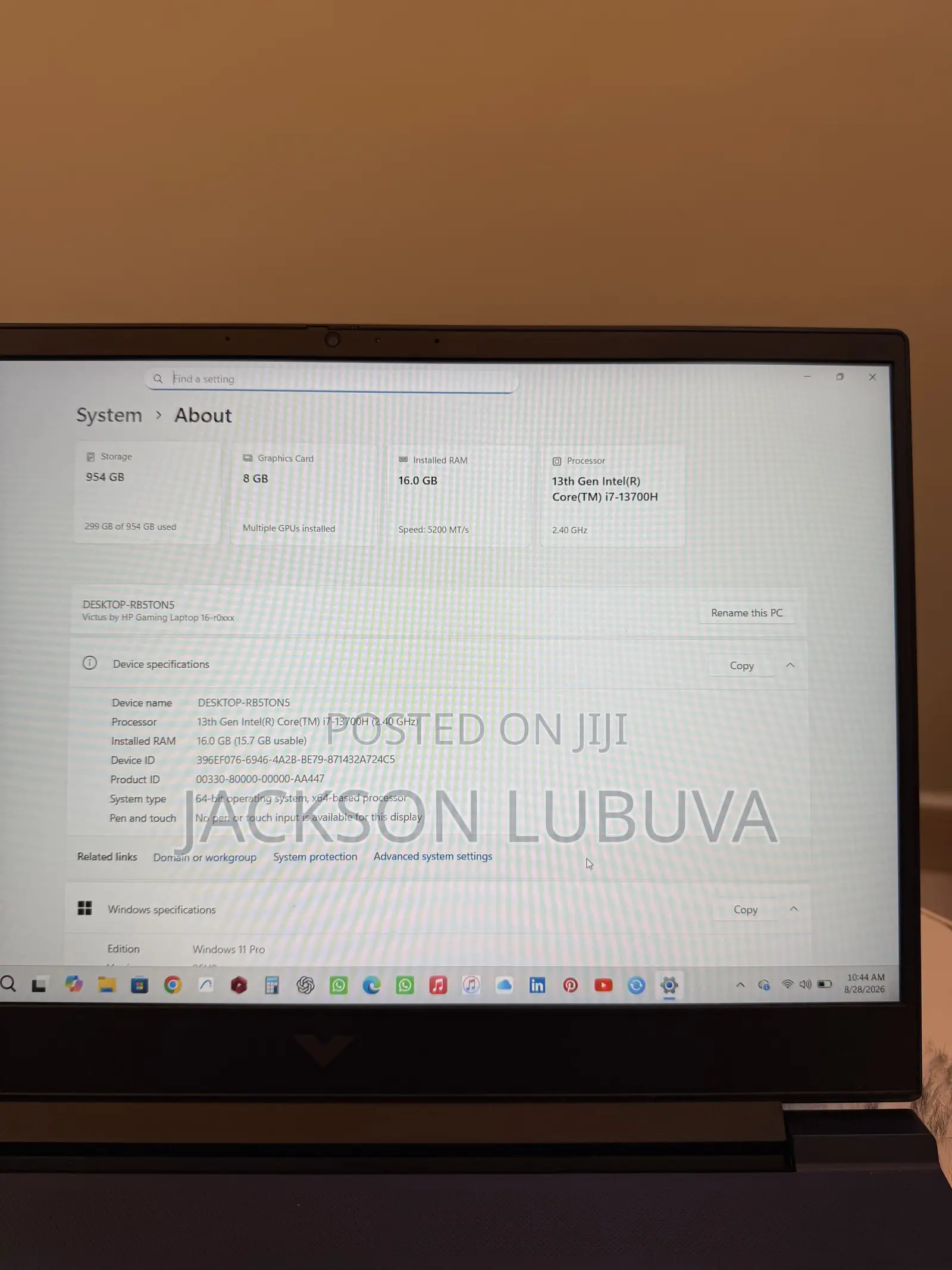 New Laptop HP Victus 16 16GB Intel Core i7 SSD 1T