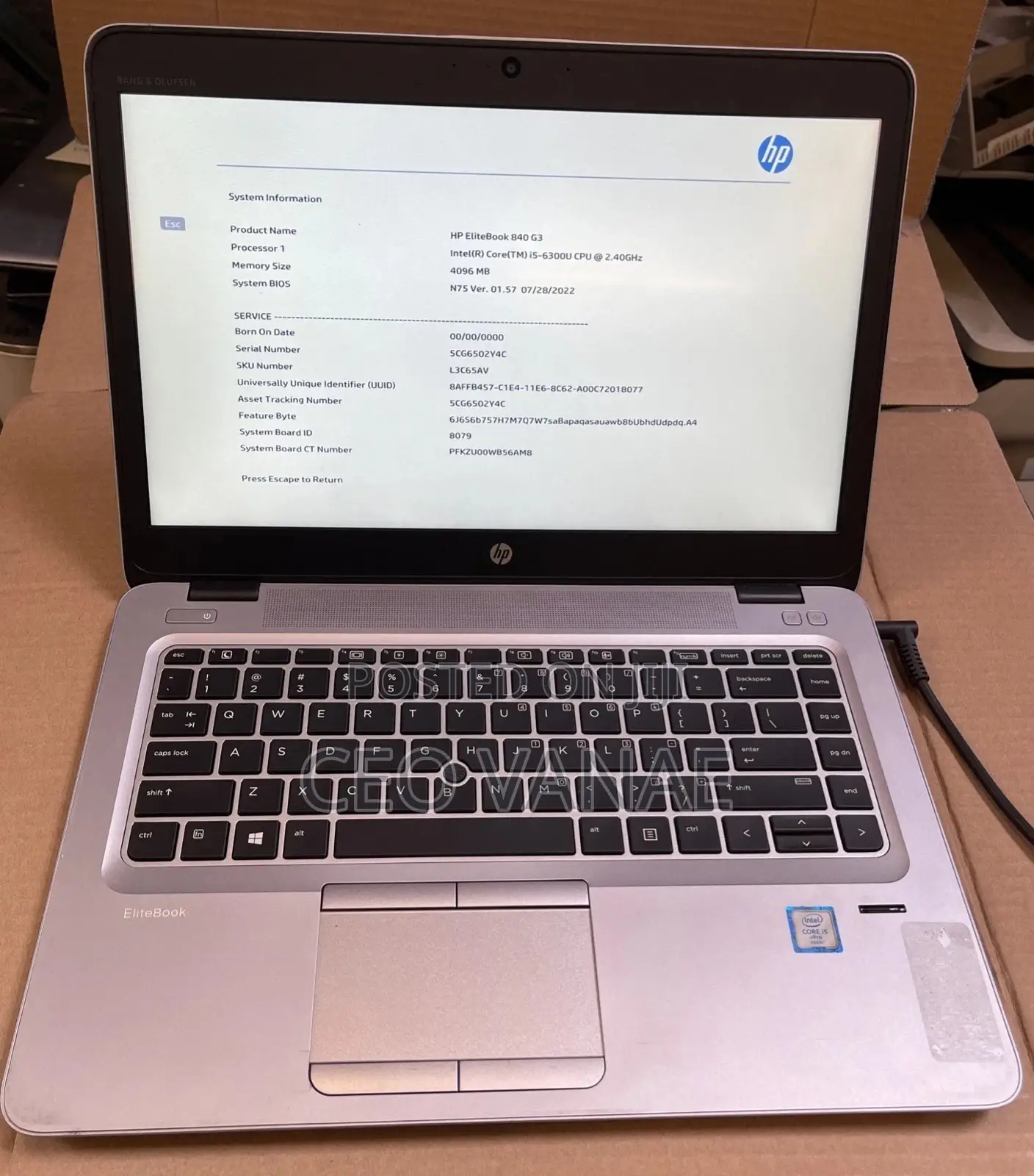 Laptop HP EliteBook 840 G3 8GB Intel Core i5 HDD+SSD 256GB