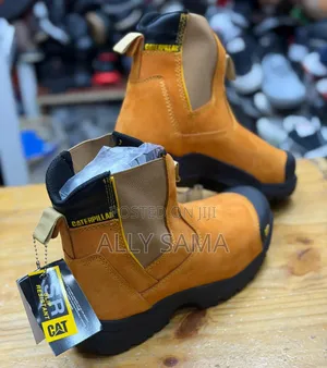 Caterpillar Boots  Brown Material Leather