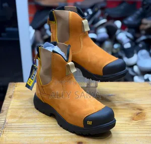 Caterpillar Boots  Brown Material Leather