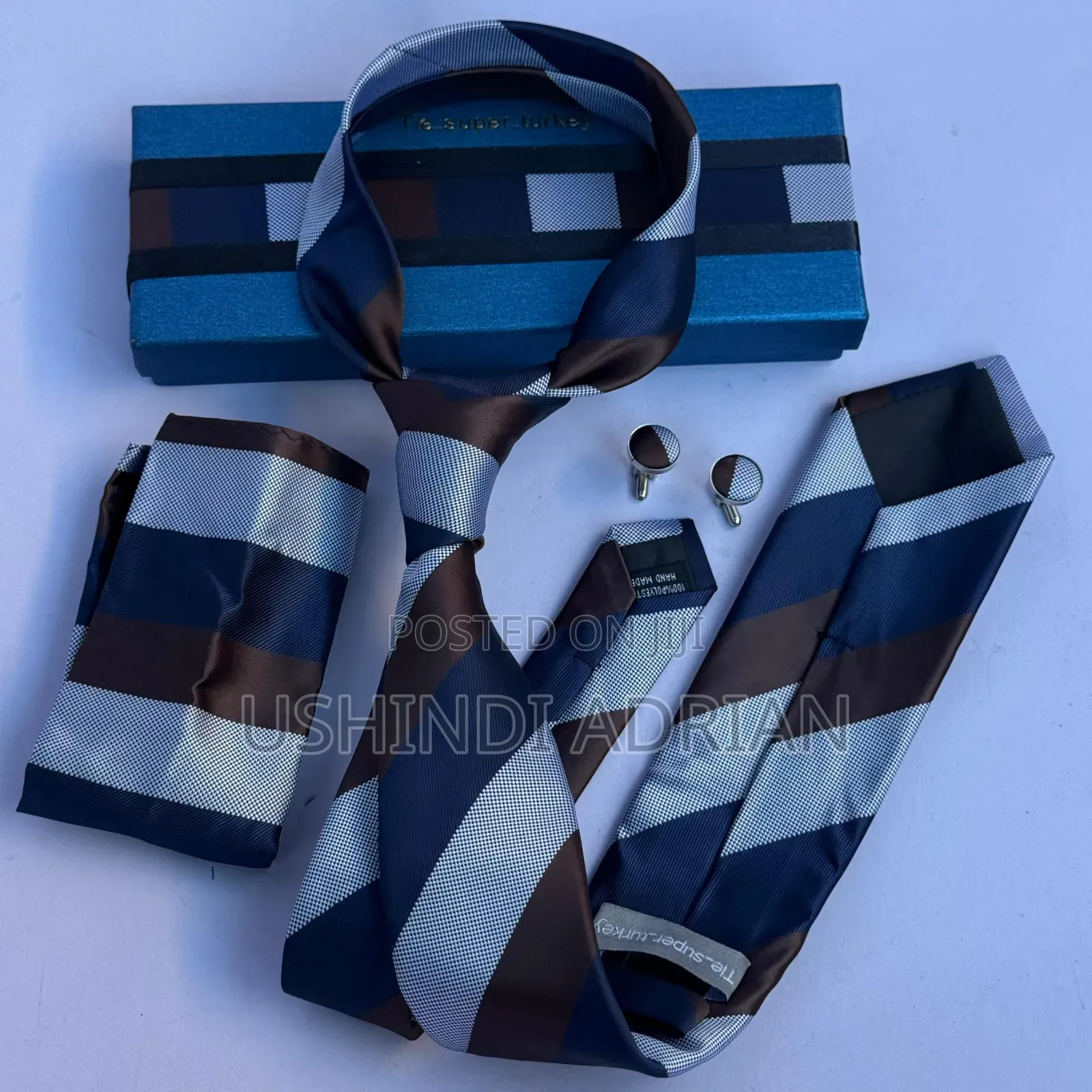 🔥NEW ARRIVAL—PREMIUM TIE SET🔥👔Tie+Pocket Square+Cuff Buttons