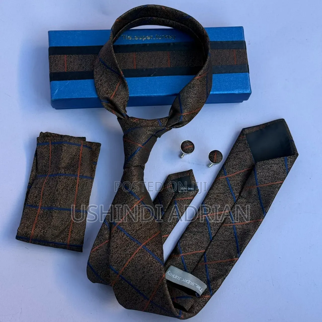 🔥NEW ARRIVAL—PREMIUM TIE SET🔥👔Tie+Pocket Square+Cuff Buttons