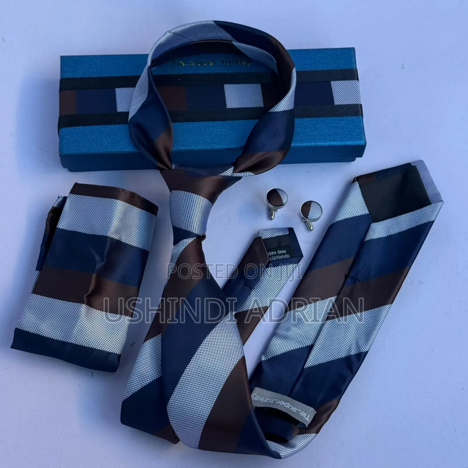 🔥NEW ARRIVAL—PREMIUM TIE SET🔥👔Tie+Pocket Square+Cuff Buttons