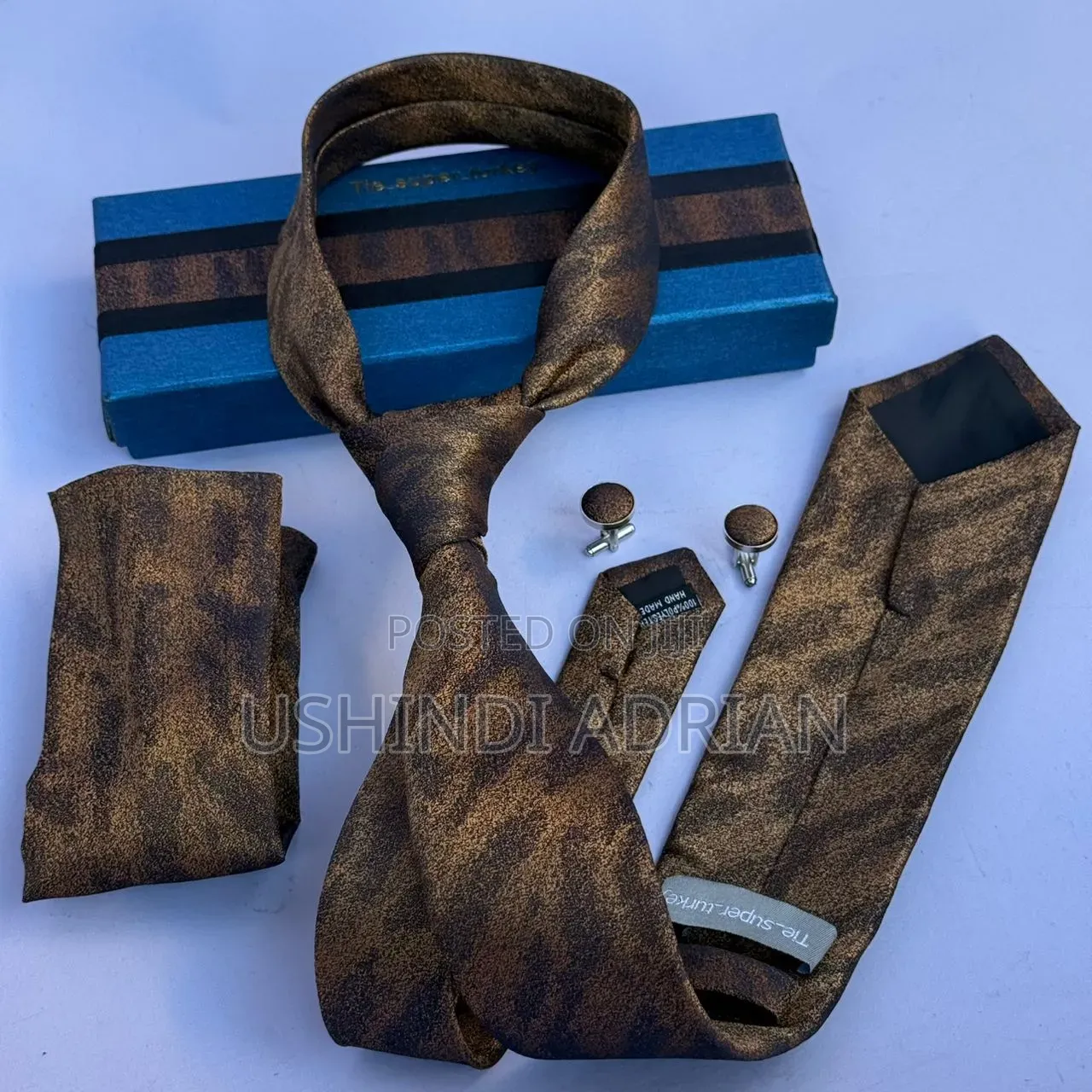 🔥NEW ARRIVAL—PREMIUM TIE SET🔥👔Tie+Pocket Square+Cuff Buttons