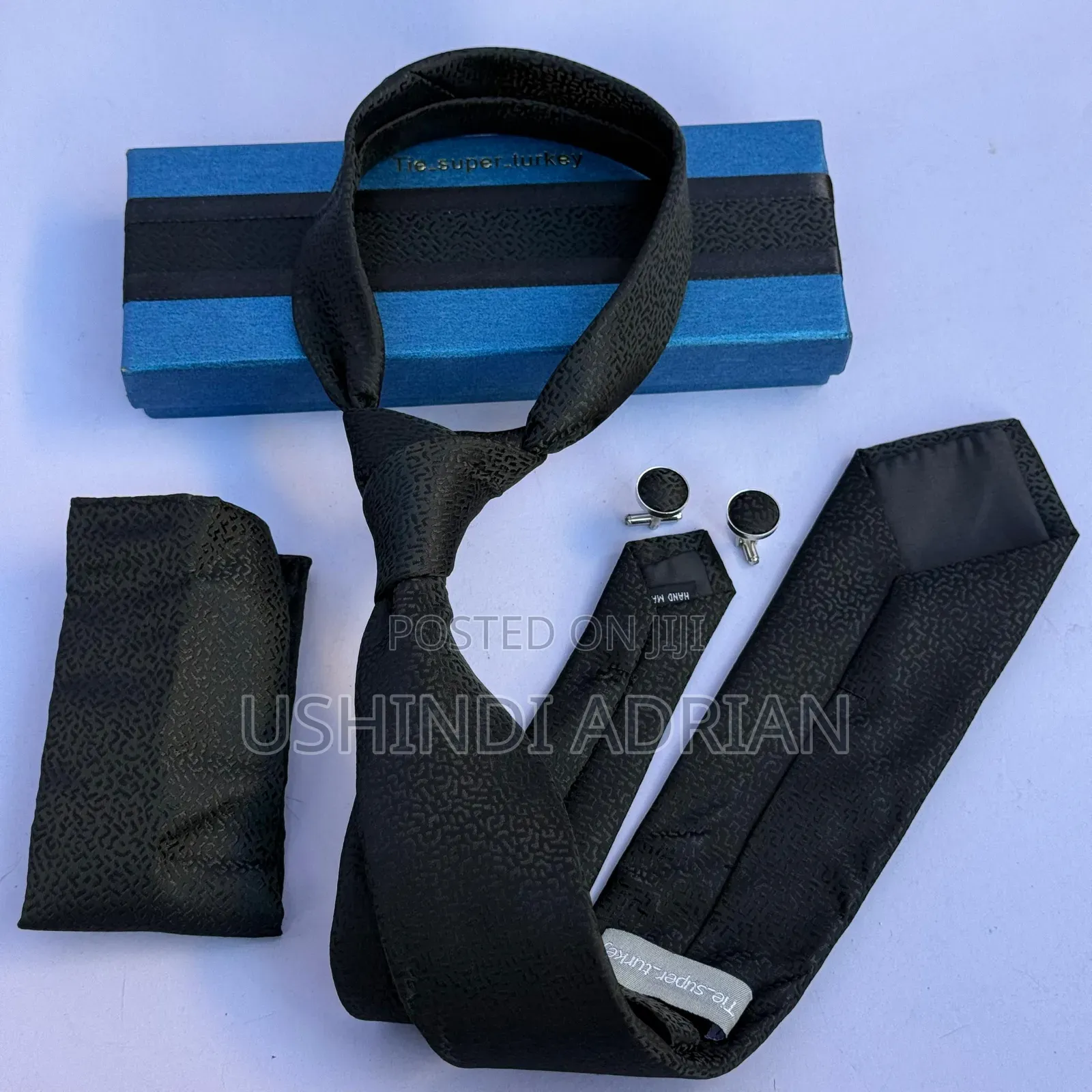 🔥NEW ARRIVAL—PREMIUM TIE SET🔥👔Tie+Pocket Square+Cuff Buttons