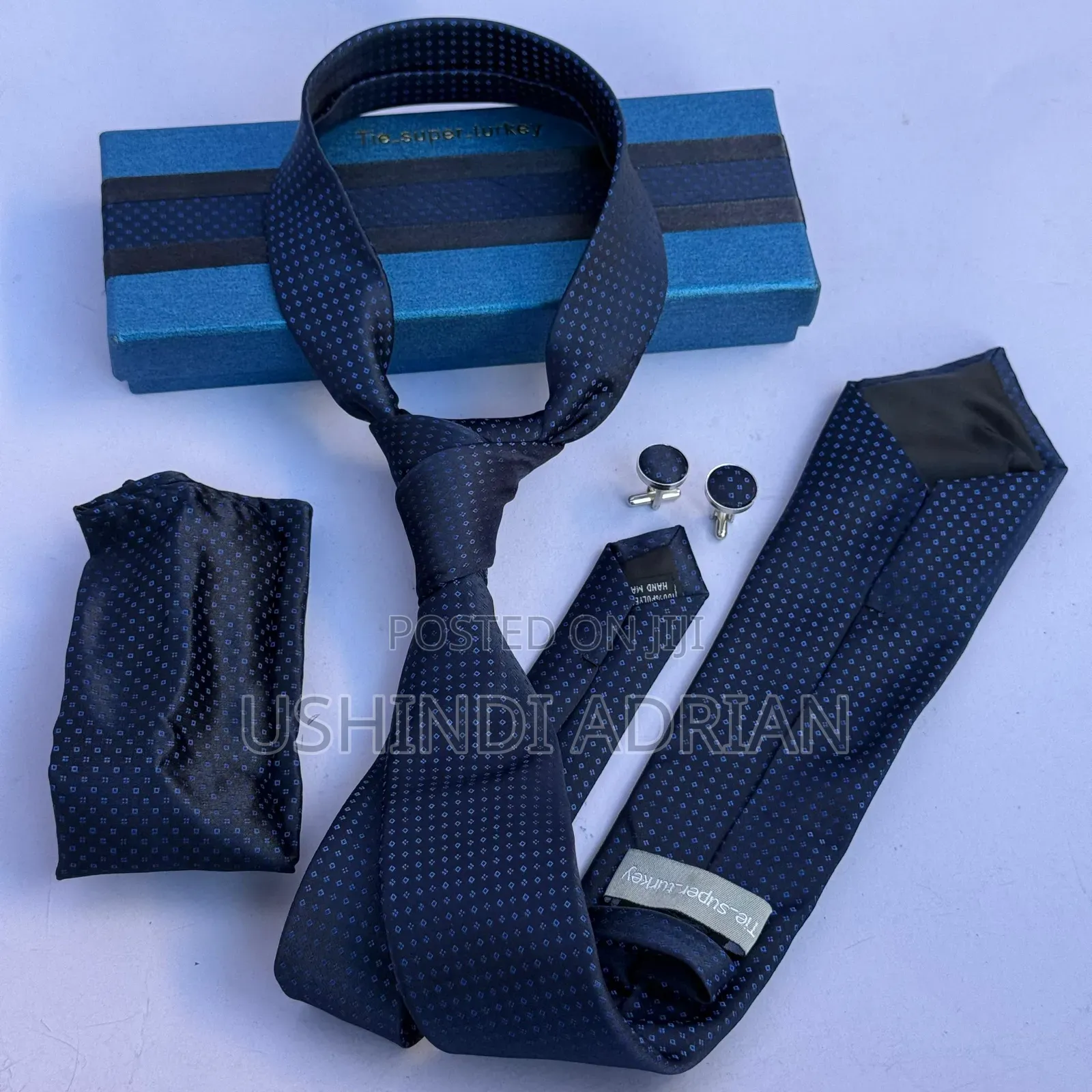 🔥NEW ARRIVAL—PREMIUM TIE SET🔥👔Tie+Pocket Square+Cuff Buttons
