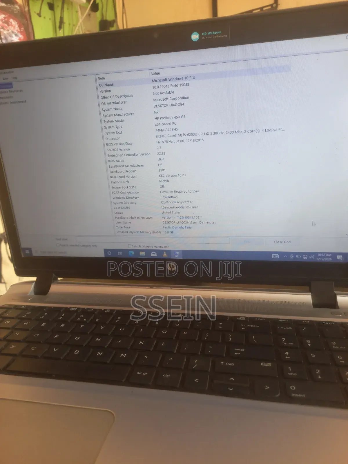 Laptop HP EliteBook 840 G3 16GB Intel Core i5 SSD 256GB