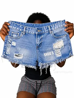 ZuriChoice Casual Summer Women Blue Ripped Denim Jeans Hot Pants