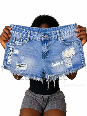 ZuriChoice Casual Summer Women Blue Ripped Denim Jeans Hot Pants