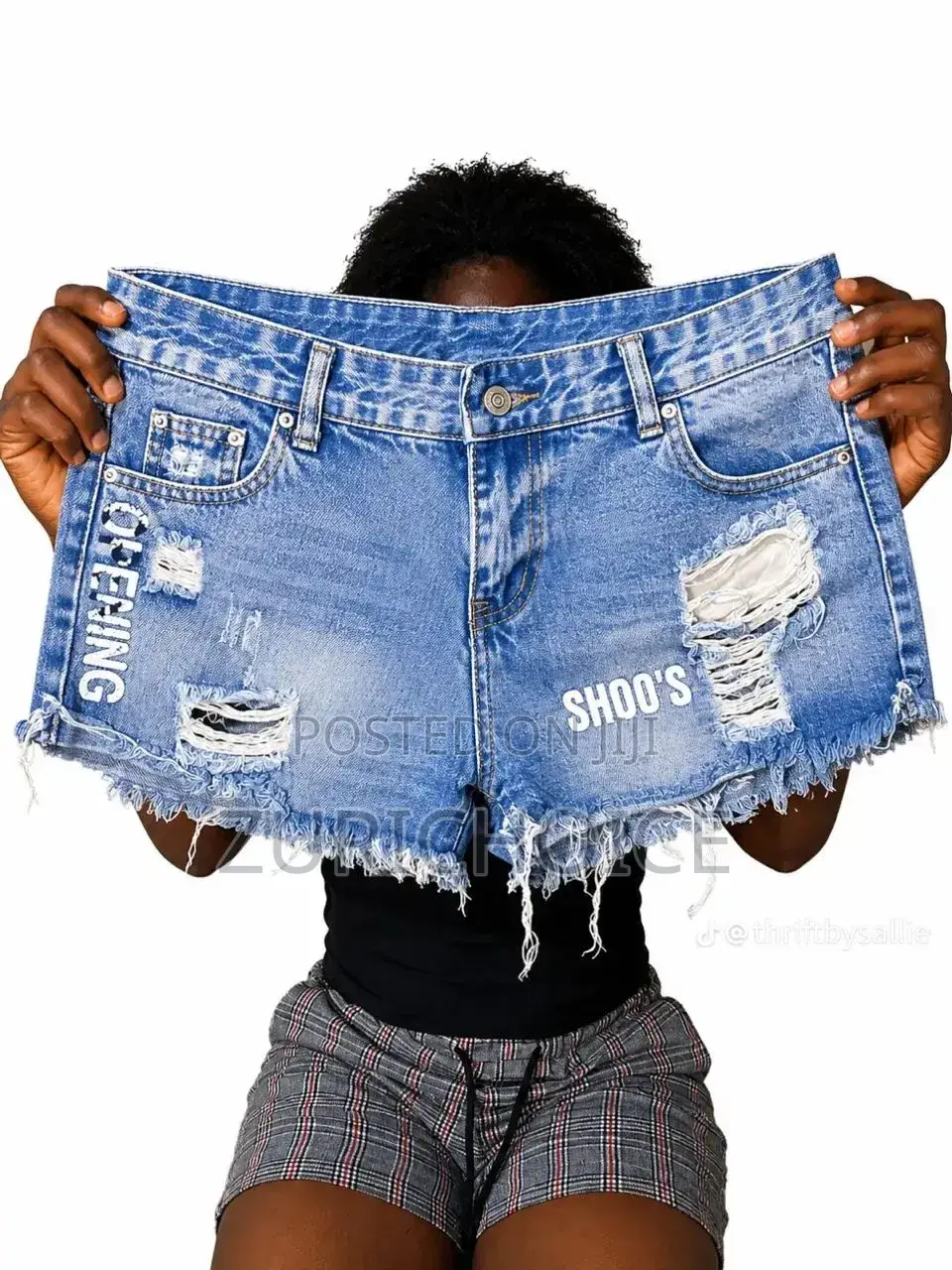 ZuriChoice Casual Summer Women Blue Ripped Denim Jeans Hot Pants