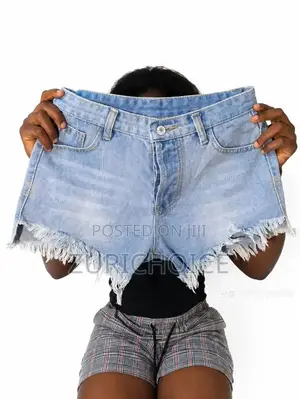 ZuriChoice Casual Summer Women Blue Ripped Denim Jeans Hot Pants