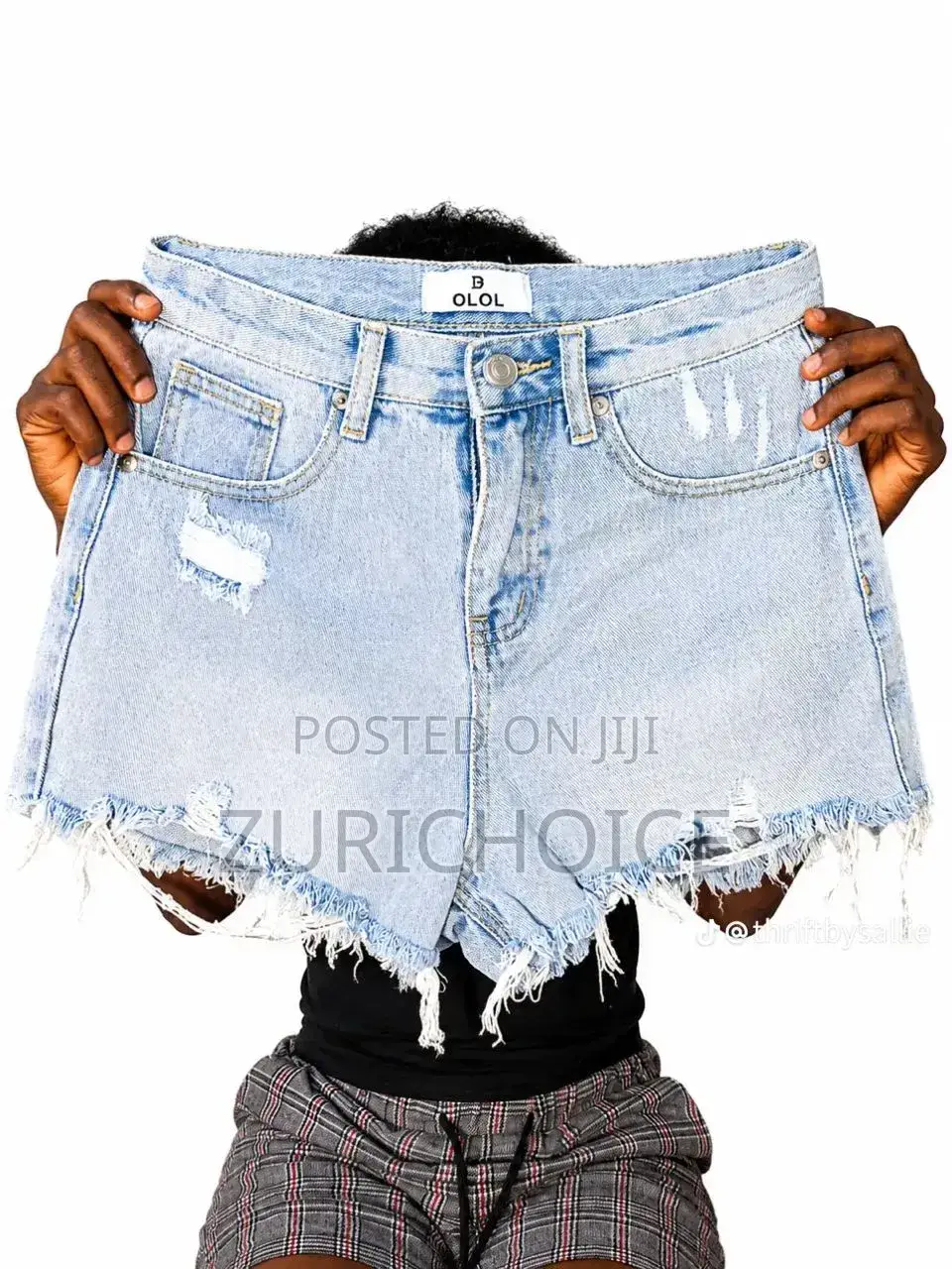 ZuriChoice Casual Summer Women Blue Ripped Denim Jeans Hot Pants