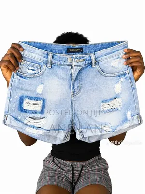 ZuriChoice Casual Summer Women Blue Ripped Denim Jeans Hot Pants