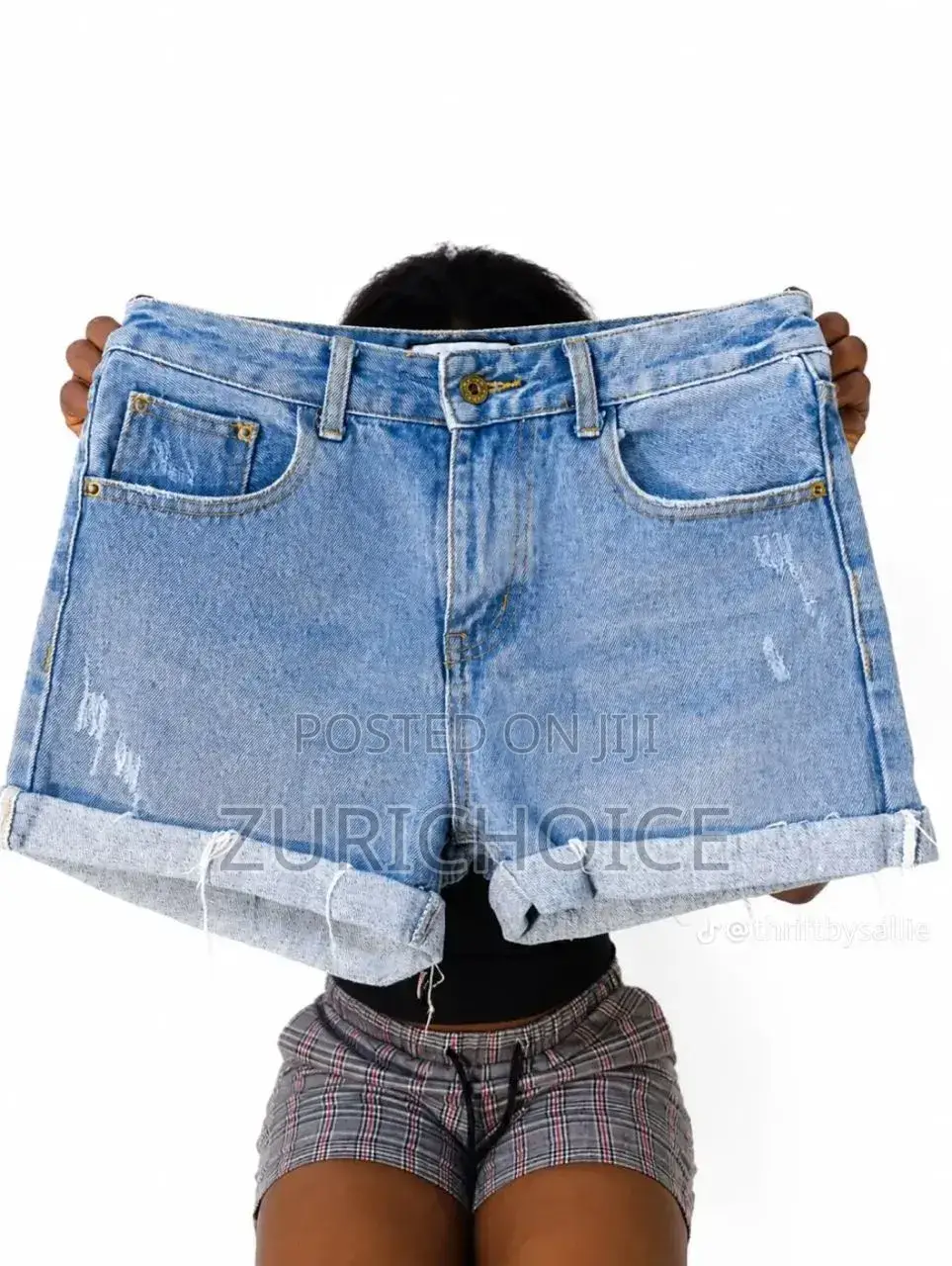 ZuriChoice Casual Summer Women Blue Ripped Denim Jeans Hot Pants