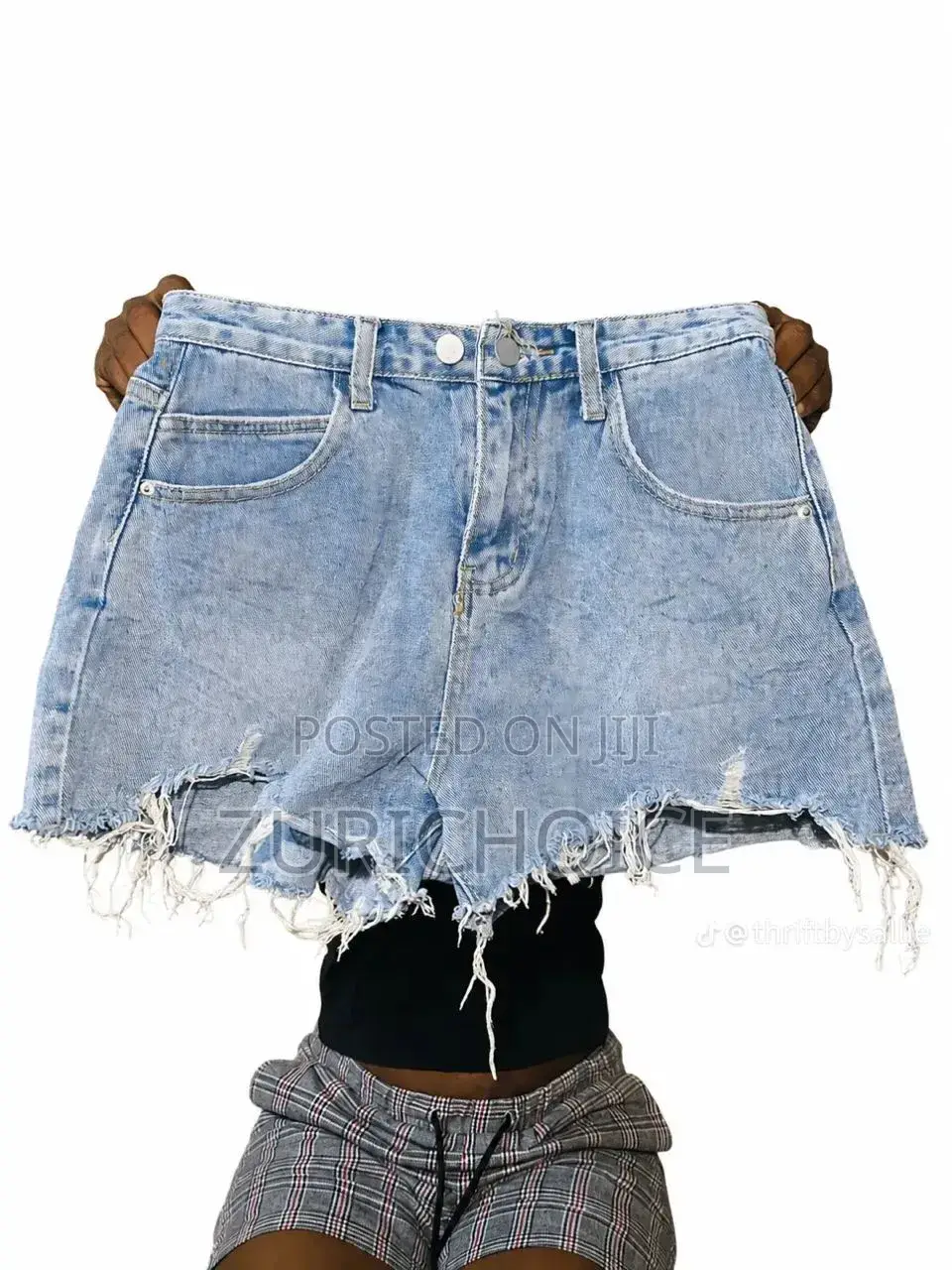 ZuriChoice Casual Summer Women Blue Ripped Denim Jeans Hot Pants