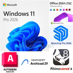 Windows 11 Pro + Microsoft Office 2024 + CAD Softwares