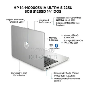 New Laptop HP 8GB Intel Core Ultra 5 SSD 512GB