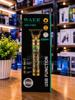 Waer Professional Hair Trimmer Mashine Ya Kunyolea Ya Kuchaji