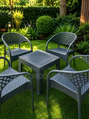 Grey One Table and 4 Chairs