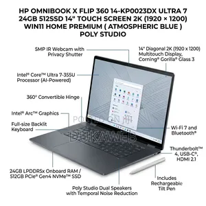 New Laptop HP OmniBook X Flip 14" 24GB Intel Core Ultra 7 SSD 512GB