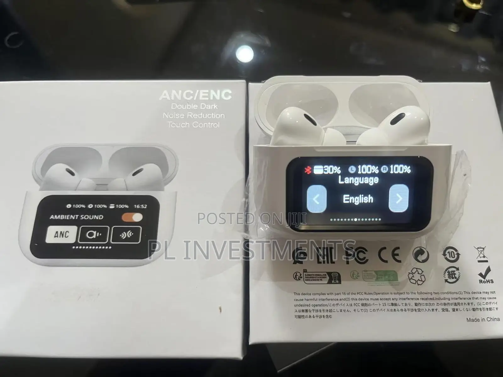 ANC SMART EARBUDS | Touchscreen Display Case | Noise Reduction