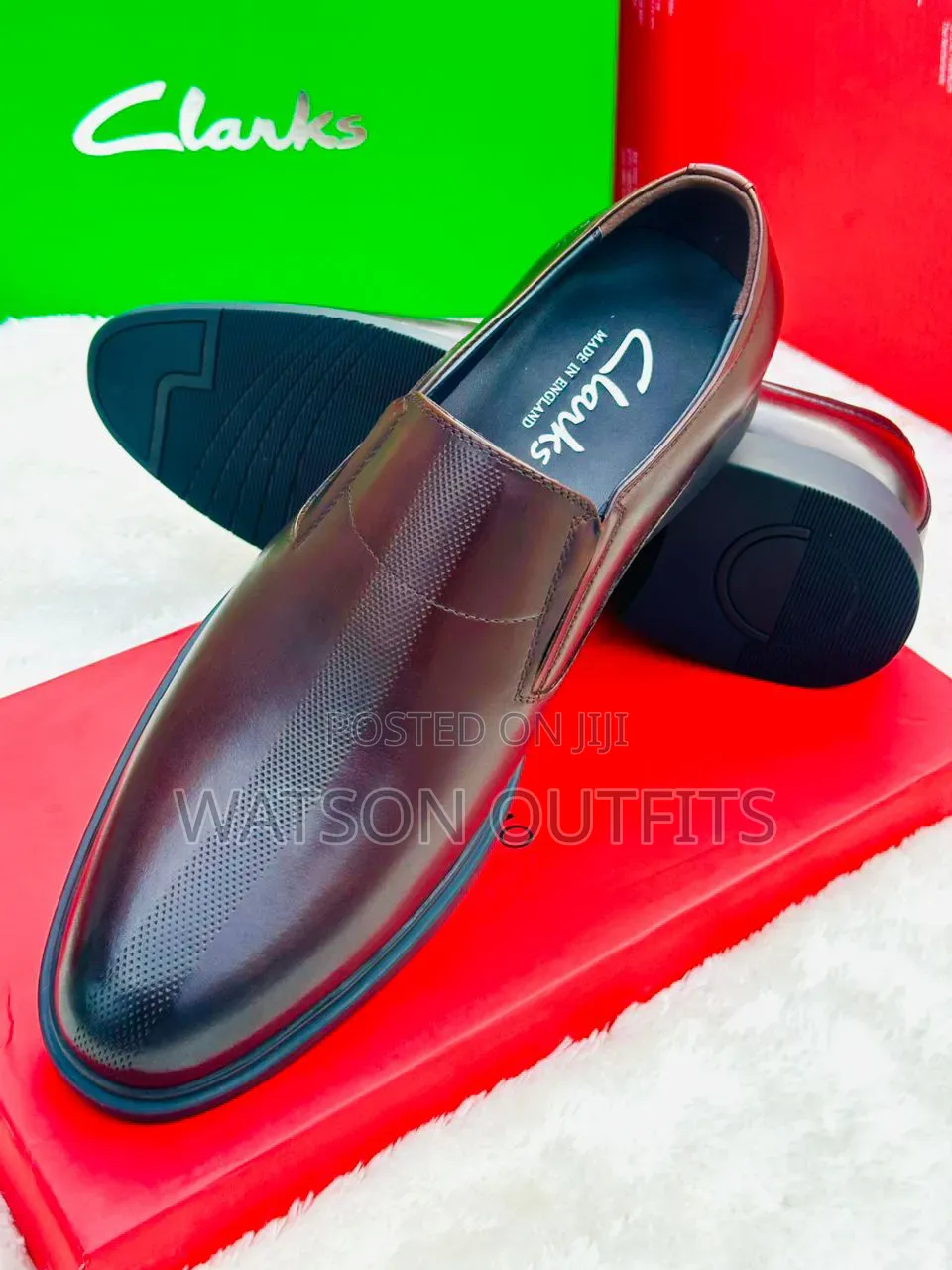 Men's Leather Shoes 2 Colours Clarks Brand Black and Coffee or Brown