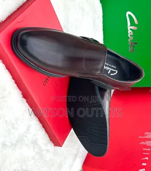 Men's Leather Shoes 2 Colours Clarks Brand Black and Coffee or Brown