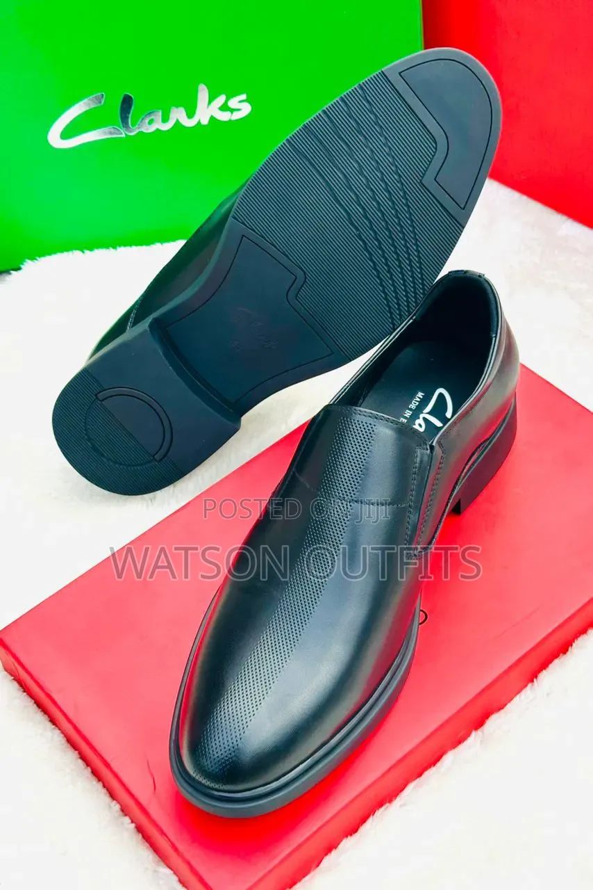 Men's Leather Shoes 2 Colours Clarks Brand Black and Coffee or Brown