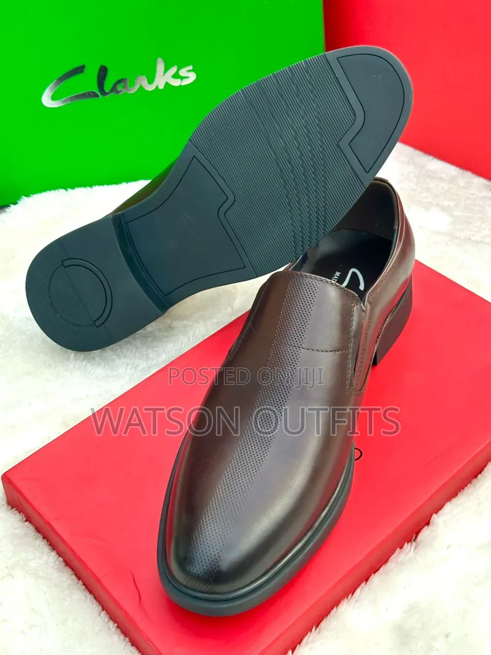 Men's Leather Shoes 2 Colours Clarks Brand Black and Coffee or Brown