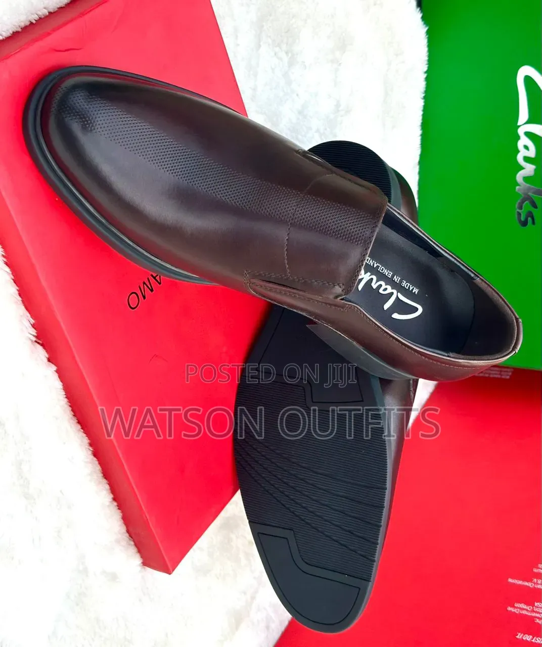 Men's Leather Shoes 2 Colours Clarks Brand Black and Coffee or Brown