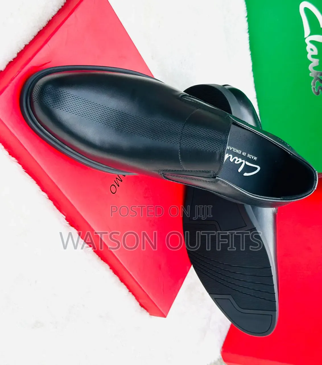 Men's Leather Shoes 2 Colours Clarks Brand Black and Coffee or Brown