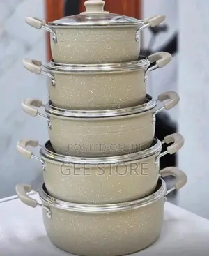 Non-Stick Sufuria (Cooking Pots) With Glass Lids