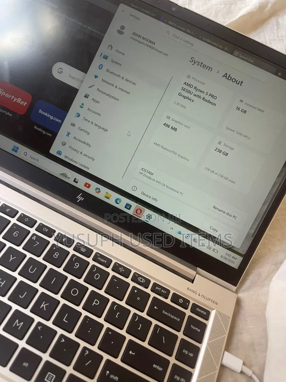 Laptop HP EliteBook X360 1030 16GB AMD Ryzen 5 SSD 256GB
