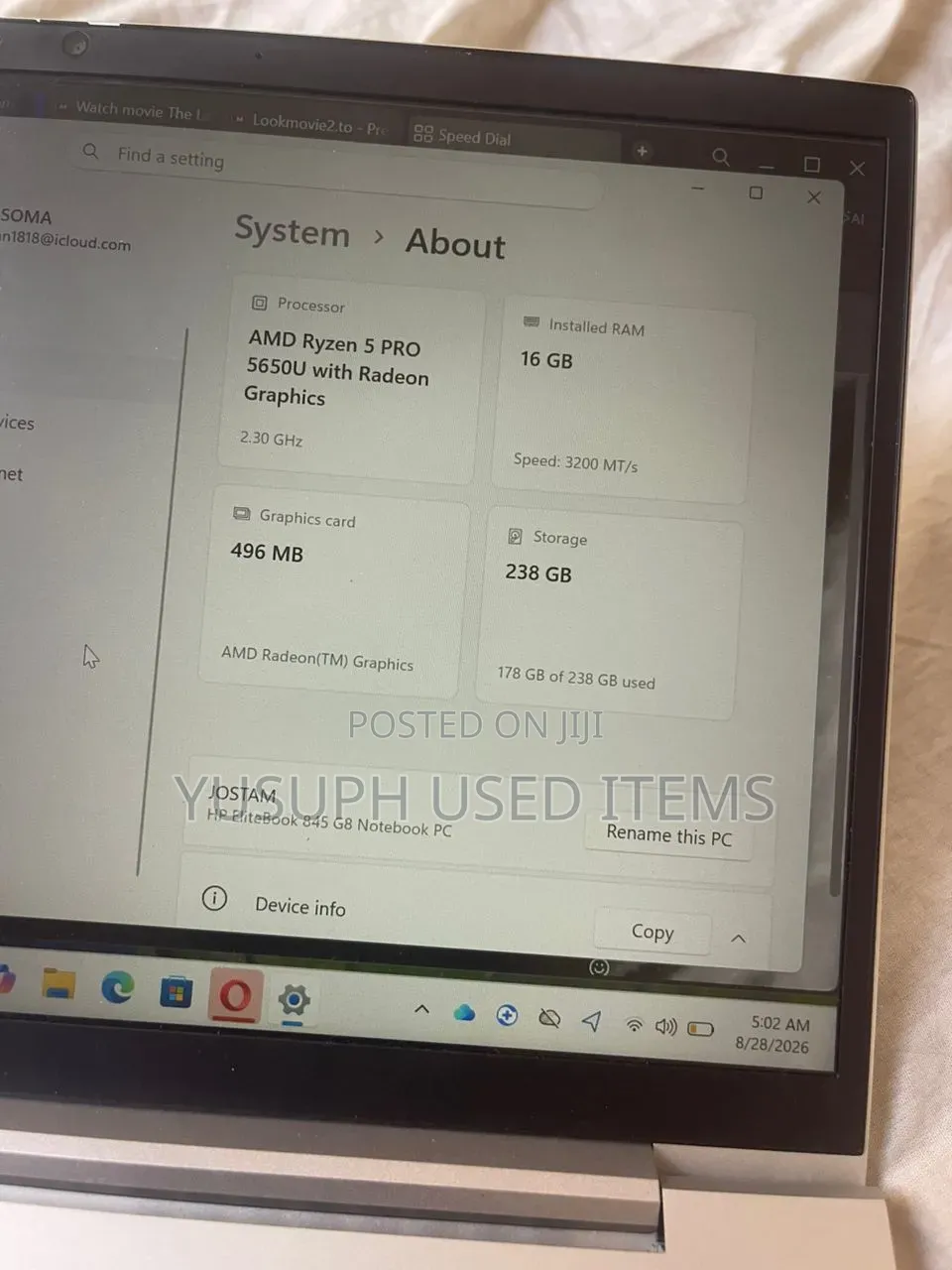 Laptop HP EliteBook X360 1030 16GB AMD Ryzen 5 SSD 256GB
