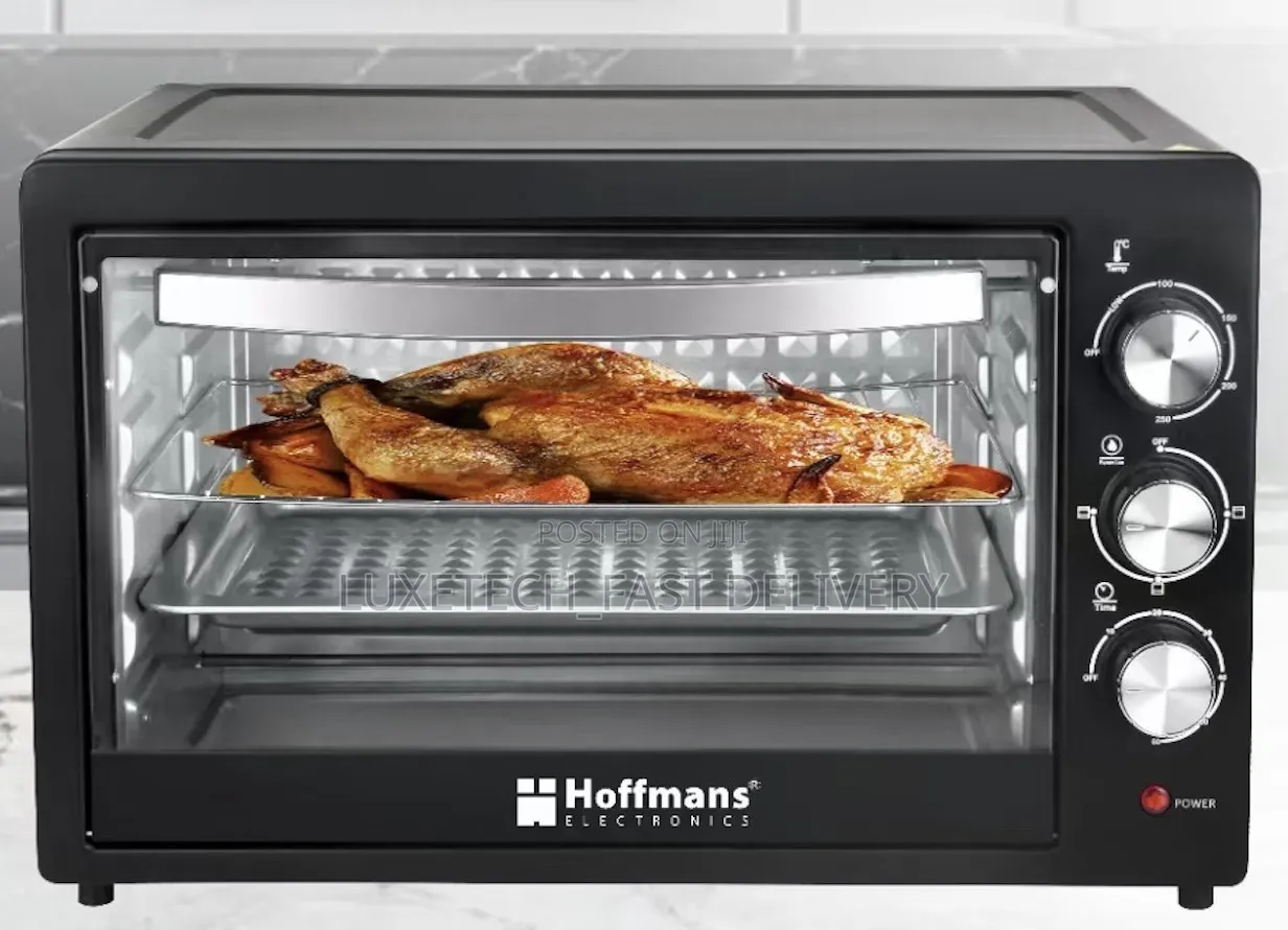 Hoffmans 55L Electric Oven With 2 Hot Plates – Bake, Roasting, Grills