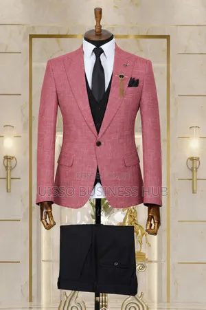 Pink to Black Suit