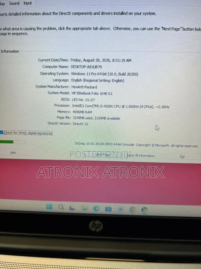 Laptop HP EliteBook Folio 1040 G2 8GB Intel Core i5 SSD 256GB